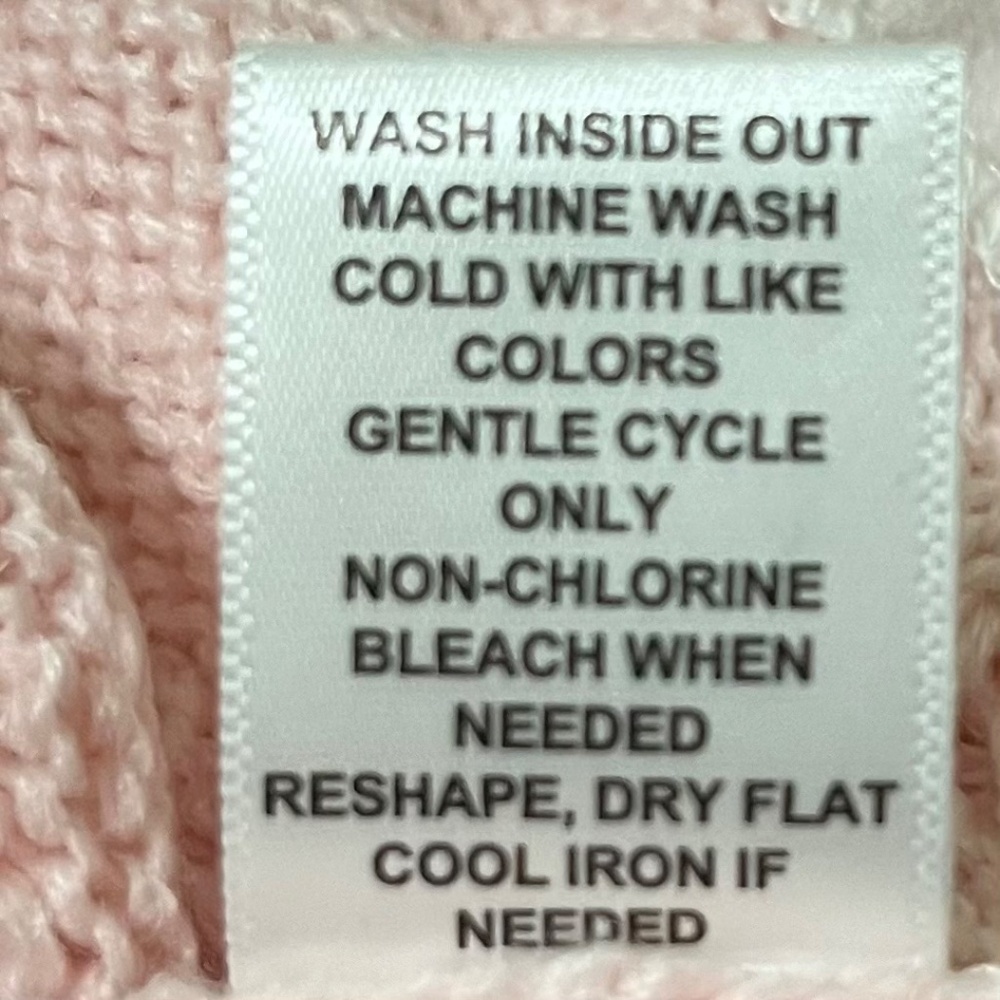 ELLE Women's Mock-layer Cable Knit Sweater; Pink; Size M - Picture 14 of 16